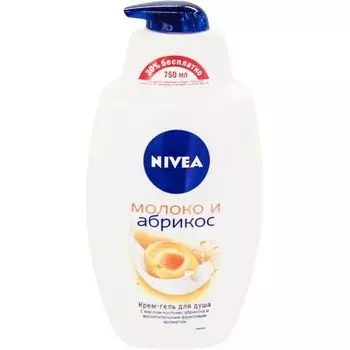 Nivea Крем-гель Молоко и абрикос Hydra IQ 750мл