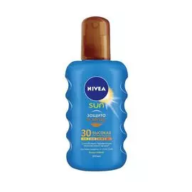 Nivea Сан Масло солнцезащитное Защита и Загар SPF30 спрей 200мл