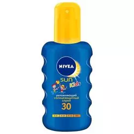 Нивея Сан Кидс спрей солнцезащитный цветной SPF30 200мл