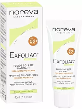 Норева (Noreva) Эксфолиак Матирующая солнцезащитная эмульсия SPF50 50 мл