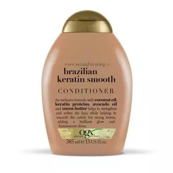 OGX Кондиционер Разглаживающий для укрепления волос Бразильский кератин 385 мл