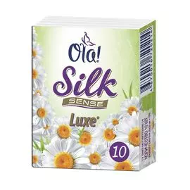 Ola! Платочки бумажные Silk Sense Compact ромашка 10шт