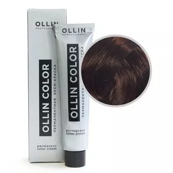 Ollin Color 4/4 шатен медный Перманентная крем-краска для волос 60мл