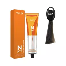 Ollin N-JOY 5/37 светлый шатен золотисто-коричневый перманентная крем-краска для волос 100мл