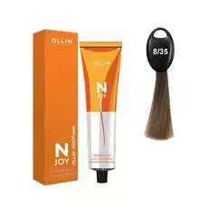 Ollin N-JOY 8/35 светло-русый золотисто-махагоновый перманентная крем-краска для волос 100мл