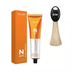 Ollin N-JOY 9/30 блондин золотистый перманентная крем-краска для волос 100мл
