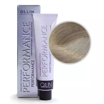 Ollin Performance 10/1 светлый блондин пепельный Перманентная крем-краска для волос 60мл