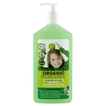 Organic People Эко гель для мытья посуды Органическое зеленое яблоко и киви 500 мл