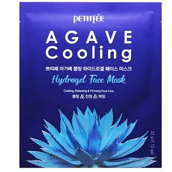Petitfee Маска для лица гидрогелевая Агава Agave Cooling Hydrogel Face Mask 32г
