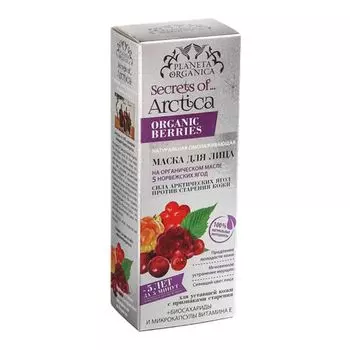 Планета органика Маска для лица АРКТИКА Против старения омолаживающая натуральная 75мл
