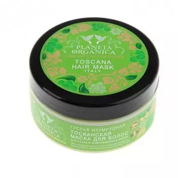 Планета органика Маска для волос густая, изумрудная, тосканская 300 мл