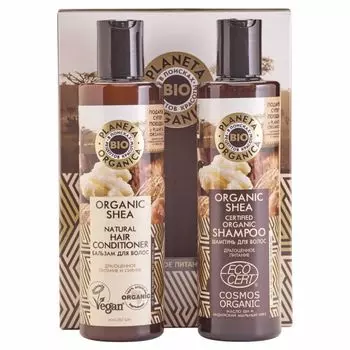 Планета органика набор Драгоценное питание волос: шампунь 280мл+бальзам 280мл