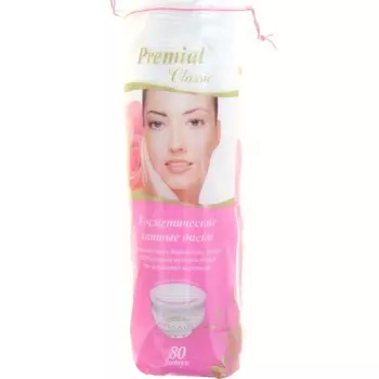 Premial Classic Косметические ватные диски 80 шт