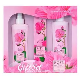 Rose of Bulgaria набор N3 лосьон для тела 230мл+гель для душа 230мл+крем для рук 75мл