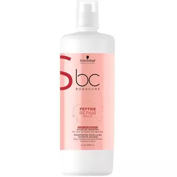 Schwarzkopf Bonacure Peptide Repair Rescue Шампунь мицеллярный интенсивный питательный для жестких волос 1000мл