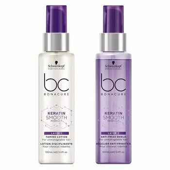 Schwarzkopf Бонакур Keratin Smooth Perfect Двухступенчатый несмываемый уход 2x100мл