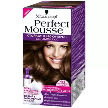 Schwarzkopf PERFECT MOUSSE Краска для волос 465 Шоколадный каштан 35мл