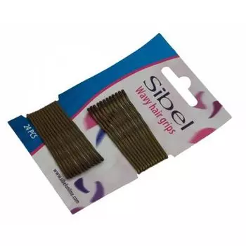 Sibel Невидимки фигурные волнистые 50мм коричневые 24шт