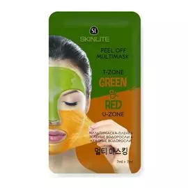 Skinlite Мультимаска-пленка красные водоросли 7мл + зеленые водоросли 7мл