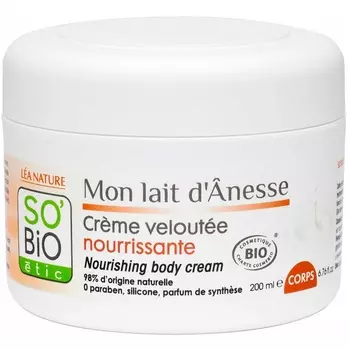 SOBIO etic питательный крем для тела с ослиным молоком 200мл