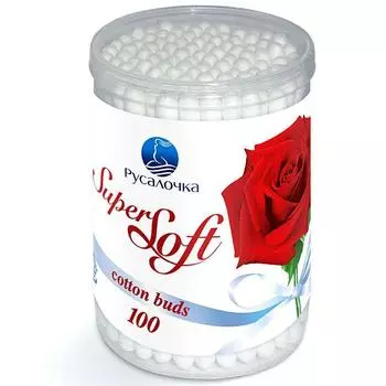 Super Soft Ватные палочки банка круглая 100шт