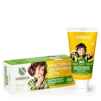 Synergetic Паста зубная для детей с экстрактами клубнички и банана для мальчиков 50г