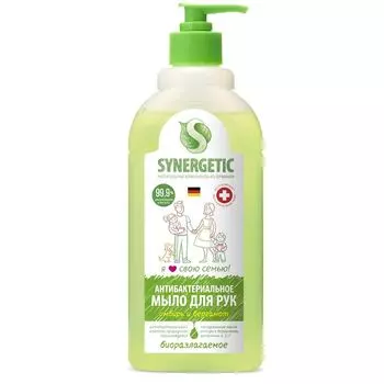 Synergetic Жидкое мыло Имбирь и бергамот антибактериальное 500мл