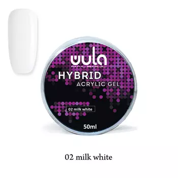 Wula nailsoul Гель акриловый Hybrid acrylic gel, 50 мл 02 White белый