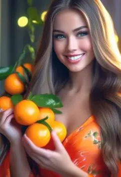 Ангелина и мандарины