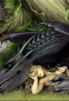 Дракон и лесная нимфа. Этюд