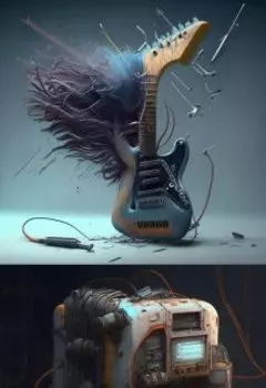 Гитара, фен и разбитые очки