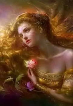 Красавица с золотыми волосами.