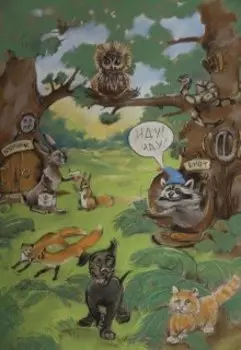 Пушок нашел совенка