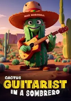 Cactus guitarist in a sombrero