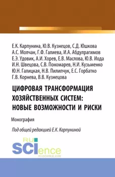 Цифровая трансформация хозяйственных систем: новые возможности и риски. (Аспирантура, Бакалавриат, Магистратура). Монография.