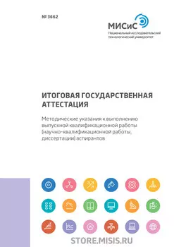 Итоговая государственная аттестация. Методические указания к выполнению выпускной квалификационной работы (научно-квалификационной работы, диссертации) аспирантов