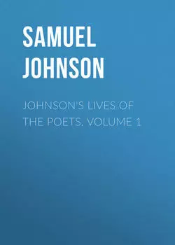 Johnson's Lives of the Poets. Volume 1