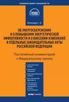 Комментарий к Федеральному закону «Об энергосбережении и о повышении энергетической эффективности и о внесении изменений в отдельные законодательные акты Российской Федерации» (постатейный)