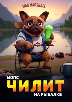 Мопс чилит на рыбалке