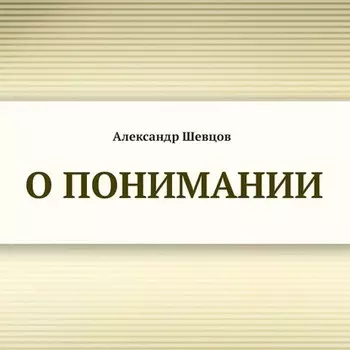 О понимании
