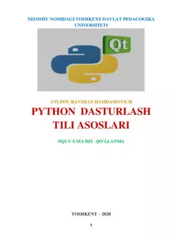 PYTHON дастурлаш тили асослари. Ўув-услубий ўлланма