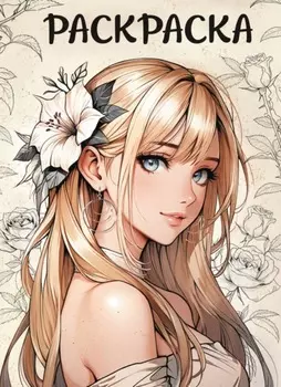 Раскраска-антистресс. Девушка с цветком