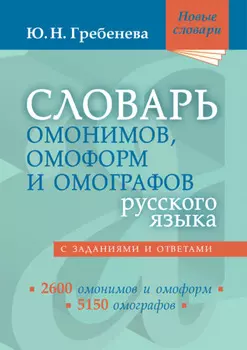 Словарь омонимов, омоформ и омографов русского языка