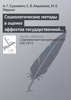 Социологические методы в оценке эффектов государственной политики (на примере антимонопольного контроля слияний)
