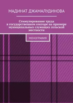 Стимулирование труда в государственном секторе на примере муниципальных служащих сельской местности. Монография