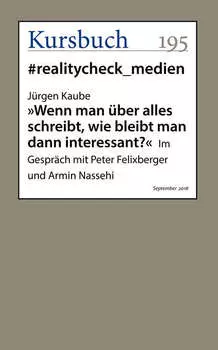 "Wenn man ?ber alles schreibt, wie bleibt man dann interessant?"