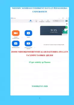ZOOM дастурида ишлаш бўйича ўлланма