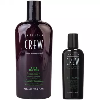American Crew In Tea Tree Shampoo Conditioner And Body Wash