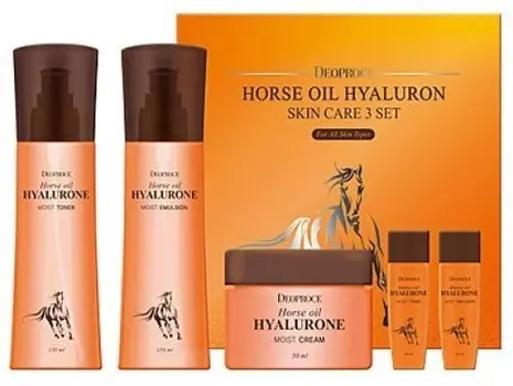 Deoproce Horse Oil Hyalurone Skin Care Set