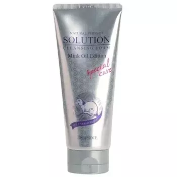Deoproce Natural Perfect Solution Cleansing Foam Mink Oil Edition